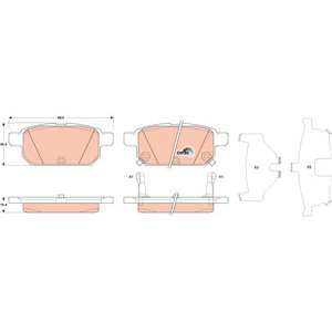 GDB3529 Комплект тормозных колодок, дисковый тормоз TRW     