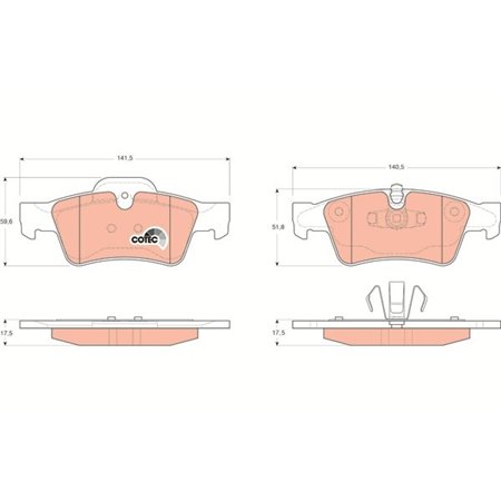 GDB1643 Brake Pad Set, disc brake TRW