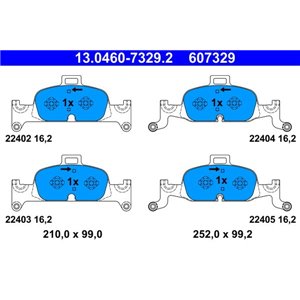 13.0460-7329.2 Jarrupalasarja, levyjarru ATE - Top1autovaruosad