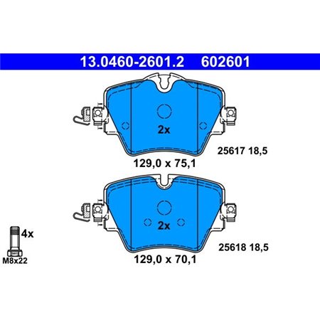 13.0460-2601.2 Brake Pad Set, disc brake ATE