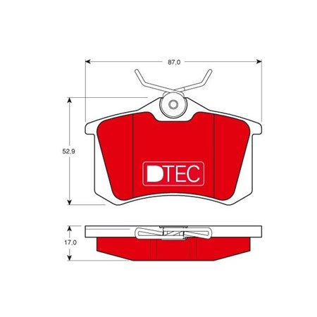 GDB1330DTE Brake Pad Set, disc brake TRW