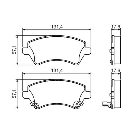 0 986 424 735 Комплект тормозных колодок, дисковый тормоз BOSCH