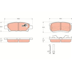 GDB3341  Brake pads set TRW 