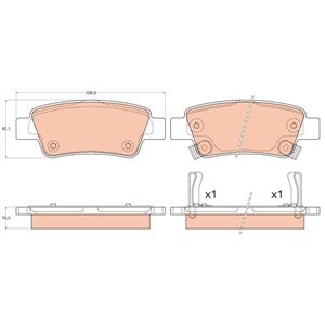 GDB3576  Brake pads set TRW 