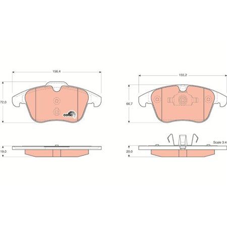 GDB1683 Brake Pad Set, disc brake TRW