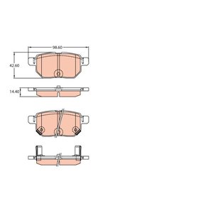 GDB3454 Комплект тормозных колодок, дисковый тормоз TRW - Top1autovaruosad