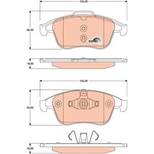 GDB1790 Piduriklotsi komplekt,ketaspidur TRW - Top1autovaruosad