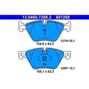 13.0460-7268.2 Brake Pad Set, disc brake ATE - Top1autovaruosad