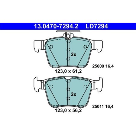 13.0470-7294.2 Brake Pad Set, disc brake ATE