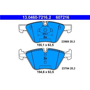 13.0460-7216.2 Jarrupalasarja, levyjarru ATE - Top1autovaruosad