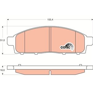 GDB3435 Piduriklotsi komplekt,ketaspidur TRW - Top1autovaruosad