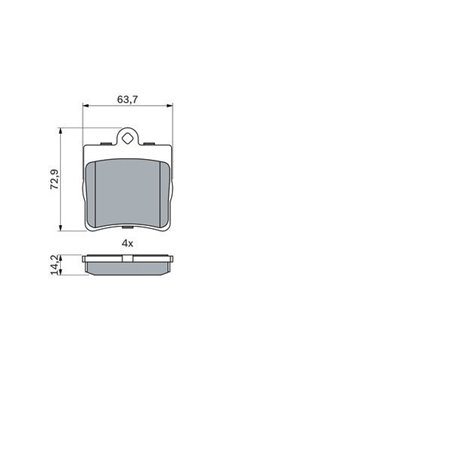 0 986 494 016 Brake Pad Set, disc brake BOSCH