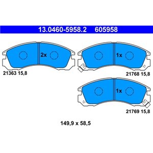 13.0460-5958.2 Brake Pad Set, disc brake ATE - Top1autovaruosad