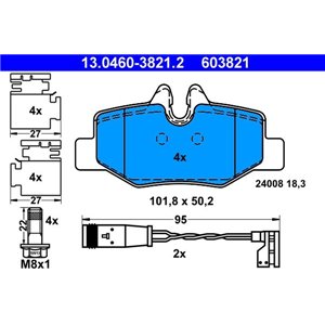 13.0460-3821.2  Brake pads set ATE 