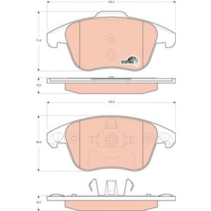 GDB1691 TRW Piduriklotside komplekt, ketaspidur     