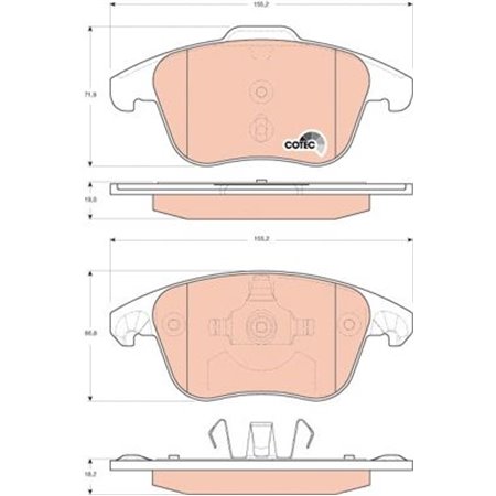 GDB1691 Brake Pad Set, disc brake TRW