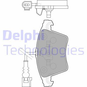 LP1913 Комплект тормозных колодок, дисковый тормоз DELPHI - Top1autovaruosad