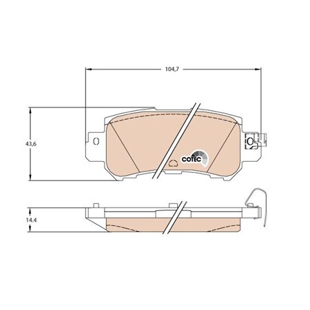 GDB3539 Brake Pad Set, disc brake TRW