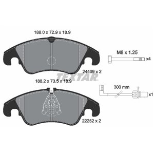 2440903 TEXTAR Piduriklotside komplekt, ketaspidur     