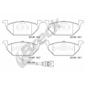 23131 00 702 10 Комплект тормозных колодок, дисковый тормоз BRECK     