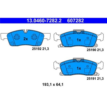 13.0460-7282.2 Brake Pad Set, disc brake ATE