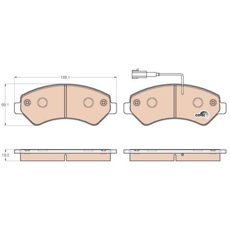 GDB1982 Brake Pad Set, disc brake TRW