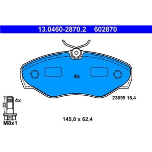 13.0460-2870.2 Комплект тормозных колодок, дисковый тормоз ATE - Top1autovaruosad