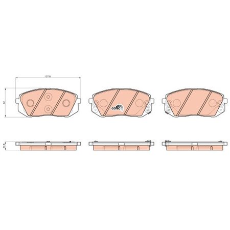 GDB3530 Brake Pad Set, disc brake TRW