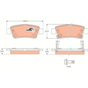 GDB3446 Brake Pad Set, disc brake TRW - Top1autovaruosad