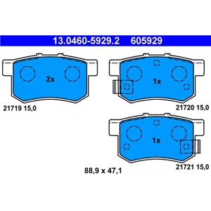 13.0460-5929.2 Brake Pad Set, disc brake ATE - Top1autovaruosad
