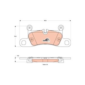 GDB1875 TRW Piduriklotside komplekt, ketaspidur     