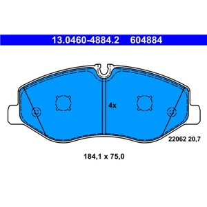 13.0460-4884.2 Jarrupalasarja, levyjarru ATE - Top1autovaruosad