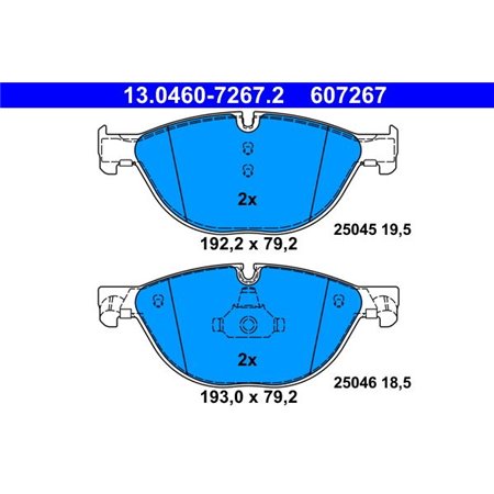 13.0460-7267.2 Brake Pad Set, disc brake ATE