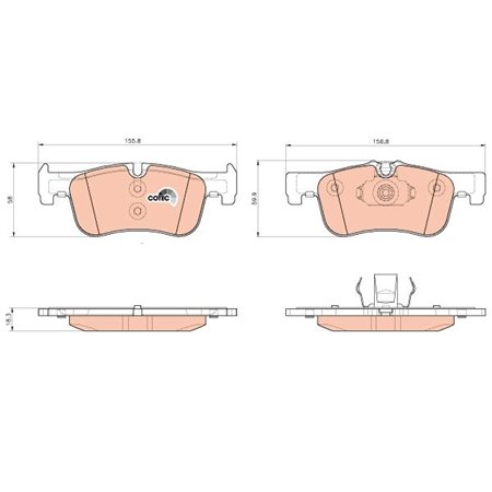 GDB1935 Brake Pad Set, disc brake TRW