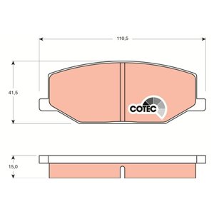 GDB383 Комплект тормозных колодок, дисковый тормоз TRW     