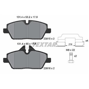 2391503 Brake Pad Set, disc brake TEXTAR - Top1autovaruosad