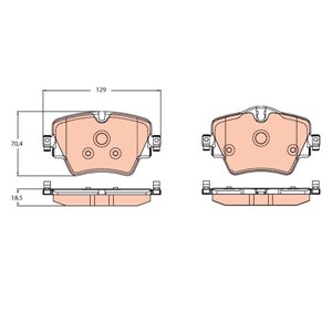 GDB2098 Комплект тормозных колодок, дисковый тормоз TRW     
