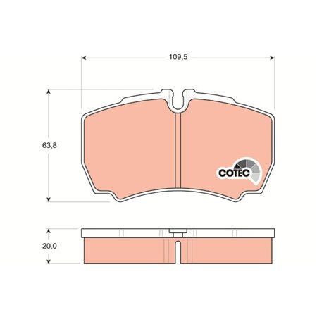 GDB1535  Brake pads set TRW 