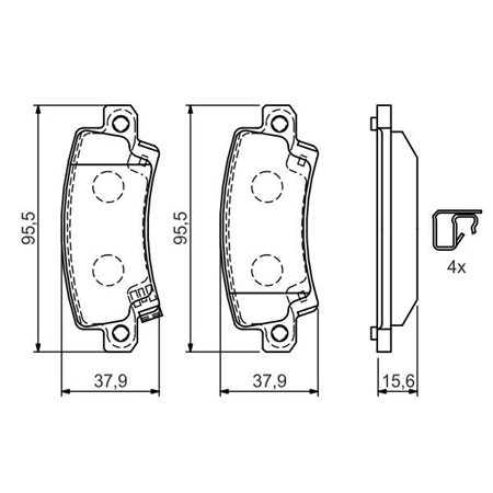 0 986 424 790 Комплект тормозных колодок, дисковый тормоз BOSCH