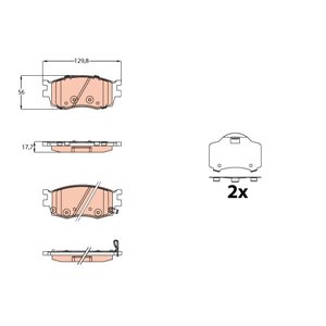 GDB3626 Комплект тормозных колодок, дисковый тормоз TRW     