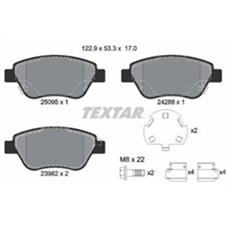 2509501 Brake Pad Set, disc brake TEXTAR