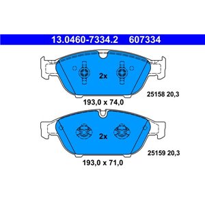 13.0460-7334.2 Piduriklotsi komplekt,ketaspidur ATE - Top1autovaruosad