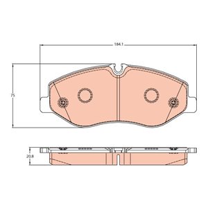 GDB2103 Brake Pad Set, disc brake TRW - Top1autovaruosad