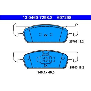 13.0460-7298.2 Комплект тормозных колодок, дисковый тормоз ATE - Top1autovaruosad