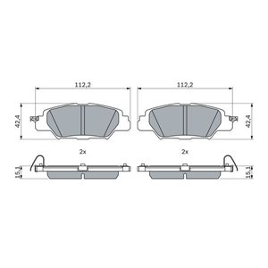 0 986 460 006 Jarrupalasarja, levyjarru BOSCH - Top1autovaruosad