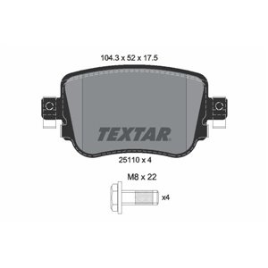 2511003 Brake Pad Set, disc brake TEXTAR - Top1autovaruosad