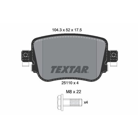 2511003 Brake Pad Set, disc brake TEXTAR