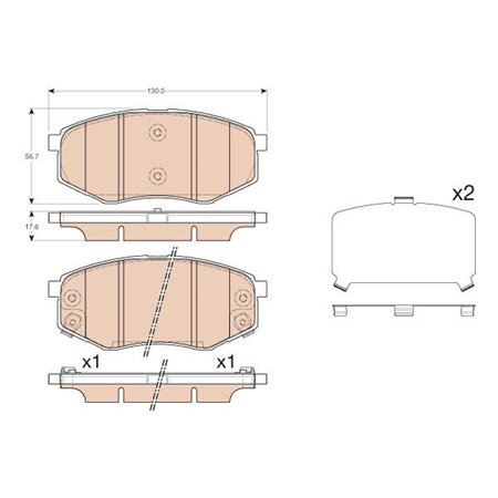 GDB3553 Комплект тормозных колодок, дисковый тормоз TRW