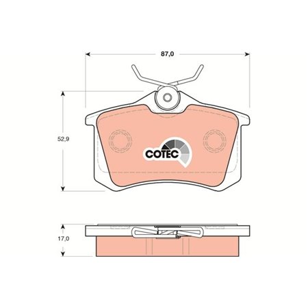 GDB1504 Brake Pad Set, disc brake TRW