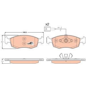 GDB1900 Brake Pad Set, disc brake TRW - Top1autovaruosad